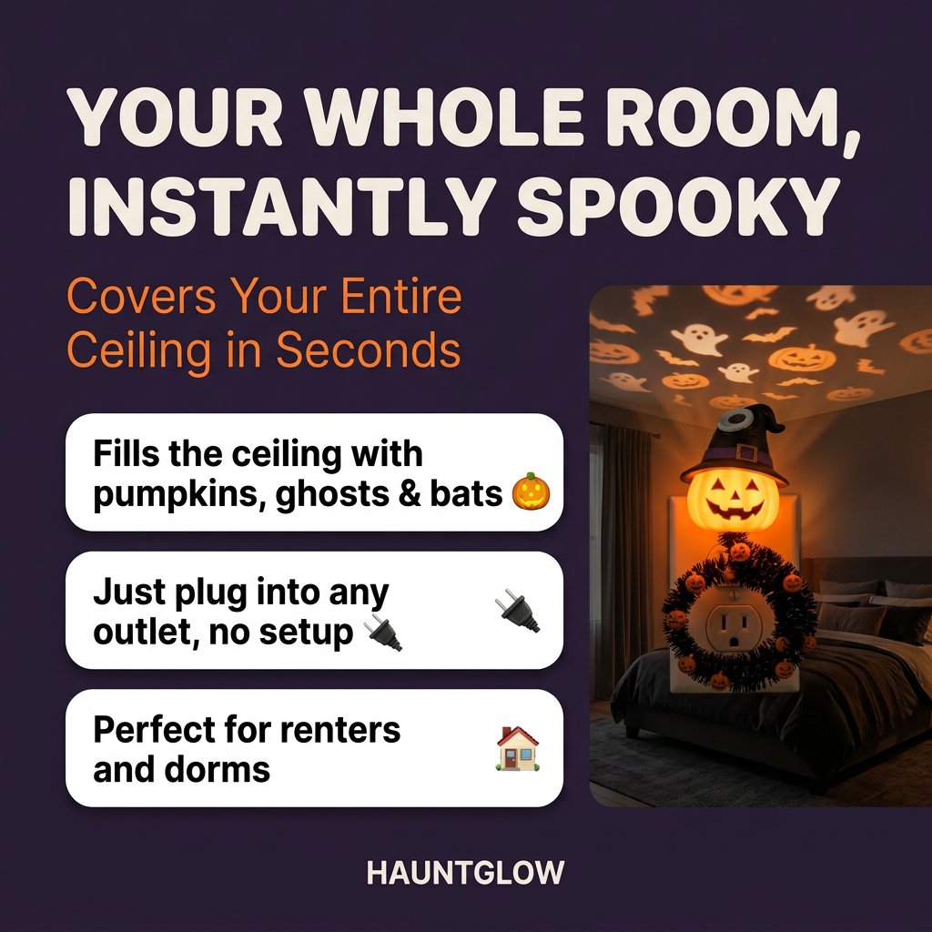 Fills your ceiling with Halloween shapes